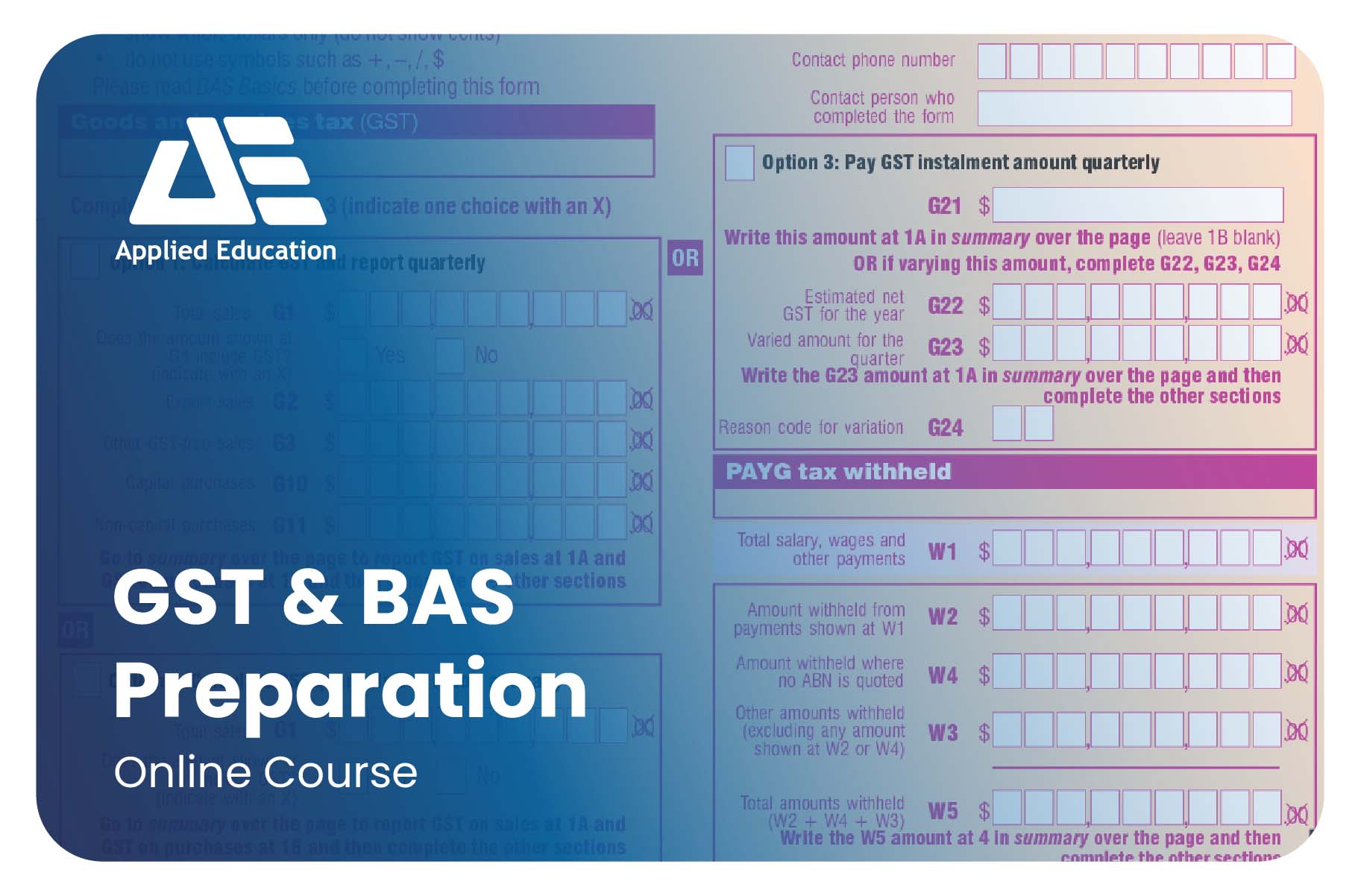 bas calculations sheet